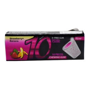 Ten Banana Strawberry Chewing Gum